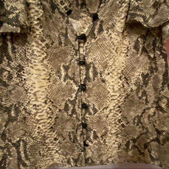 Anthropologie Eva Franco Snake Print Blouse - Picture 9 of 12